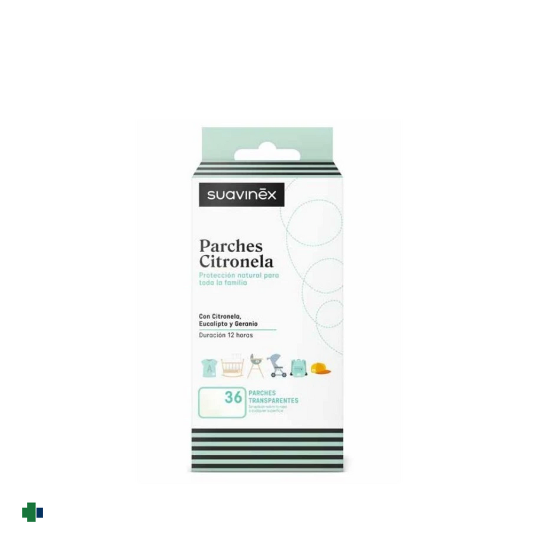 SUAVINEX  36 PARCHES  TRANSPARENTES  DE CITRONELA