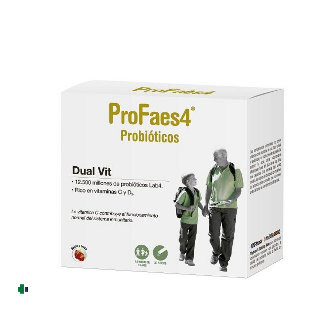 PROFAES4 DUAL VIT SABOR FRESA 30 STICKS