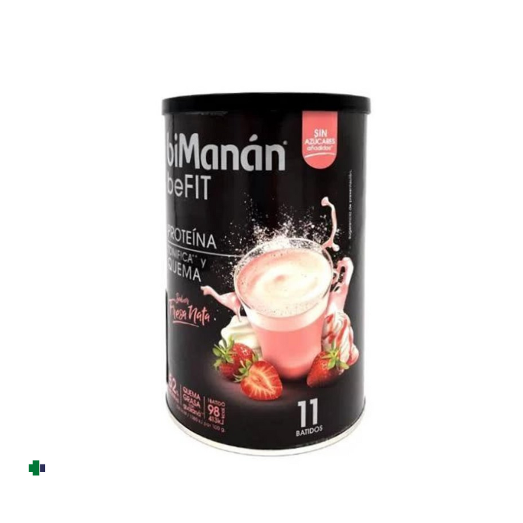 BIMANAN BEFIT PROTEINA BATIDOS (TONIFICA&QUEMA) SABOR FRESA&NATA  330 G