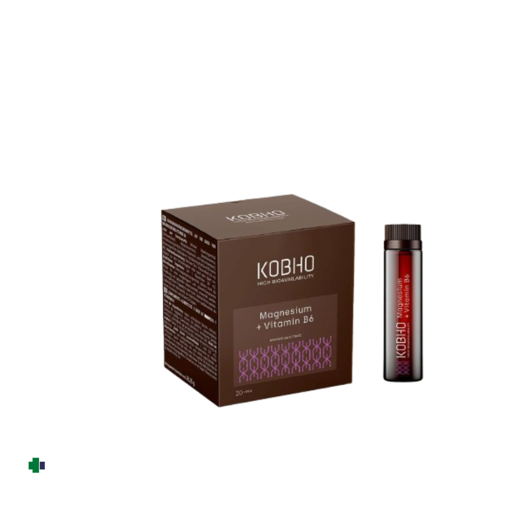 KOBHO MAGNESIO+ VITAMINA B6 20 VIALES