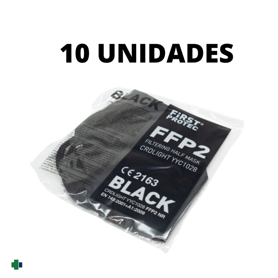 MASCARILLA FFP2 NEGRA PACK 10 UNIDADES
