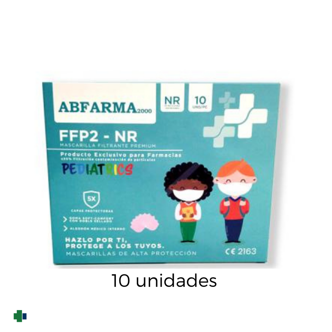 MASCARILLA ABFARMA INFANTIL (5-10 ÑOS)  FFP2 NR  DIBUJOS SURTIDOS CAJA 10 UNIDADES