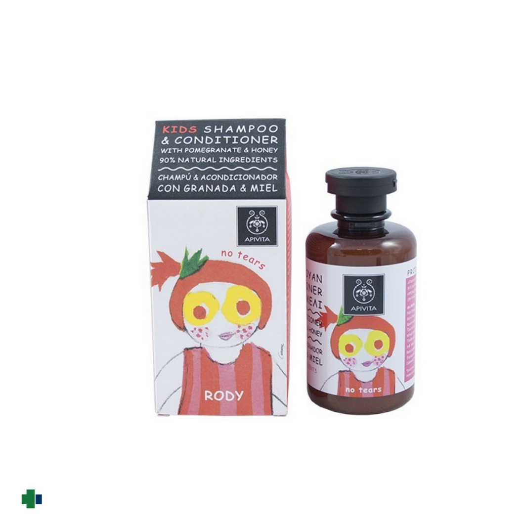APIVITA KIDS CHAMPU & GEL GRANADA MIEL 250 ML