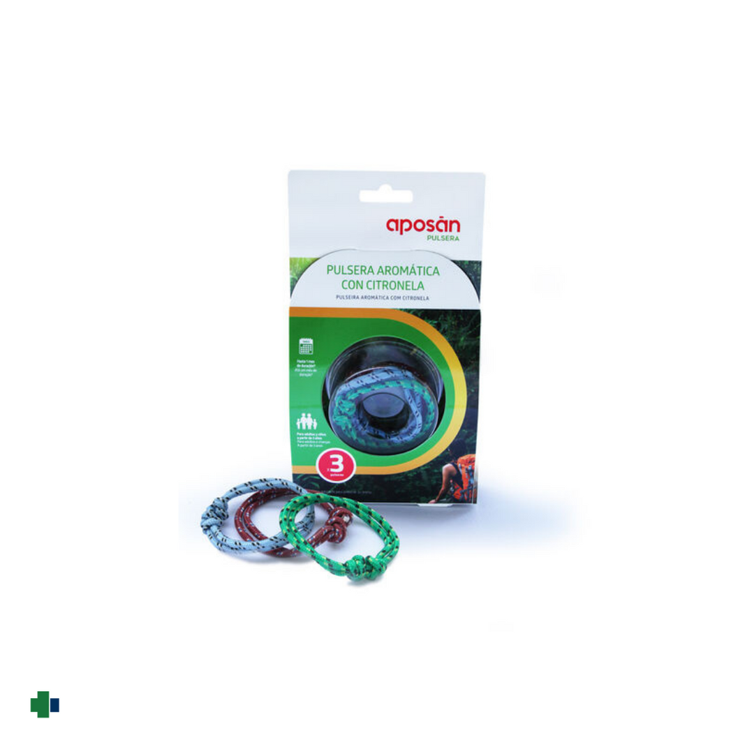 APOSAN PULSERA AROMATICA CON CITRONELA X 3 PULSERAS