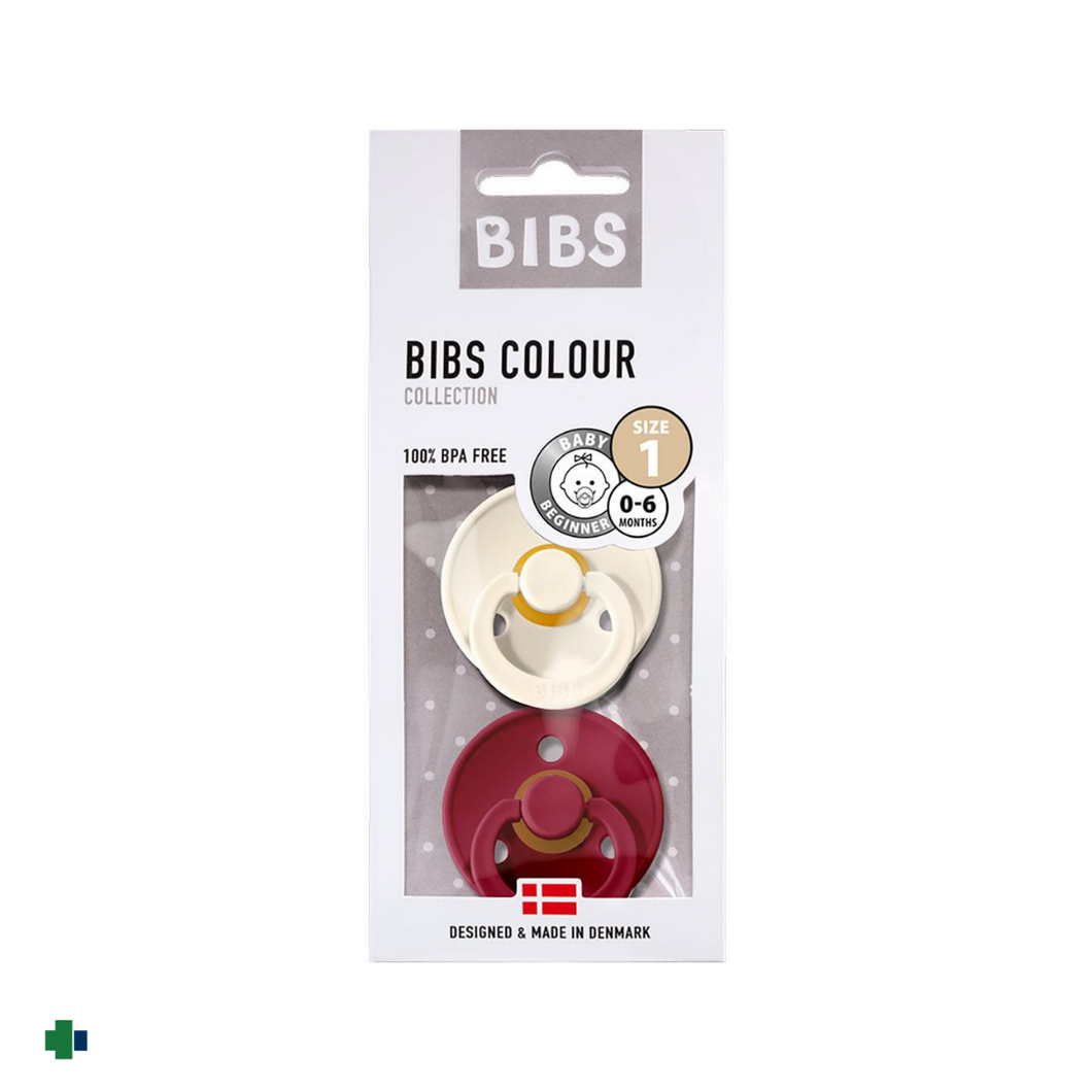 CHUPETE BIBS IVORY/RUBY 0-6 MESES