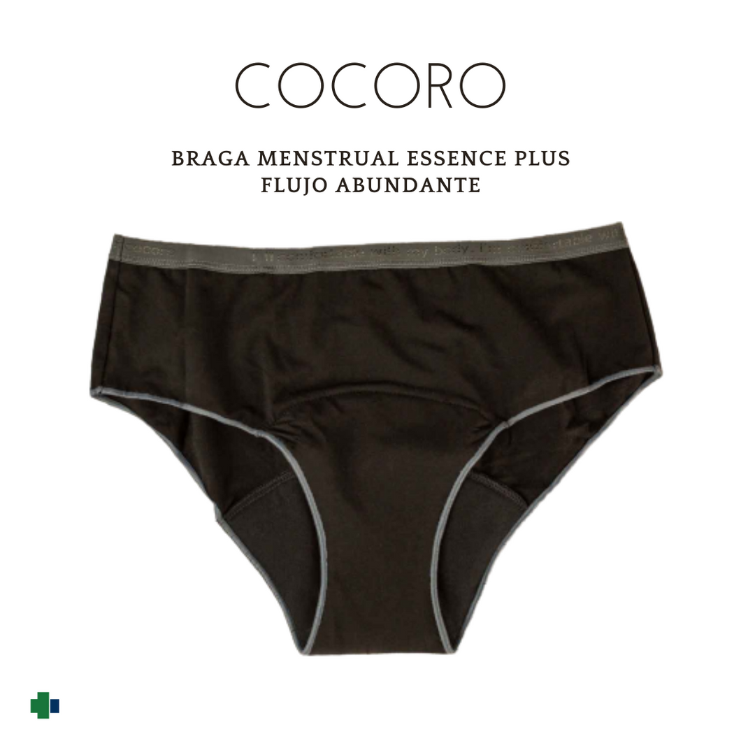 COCORO BRAGA MENSTRUAL CLASICA ESSENCE PLUS  GRIS - FLUJO ABUNDANTE