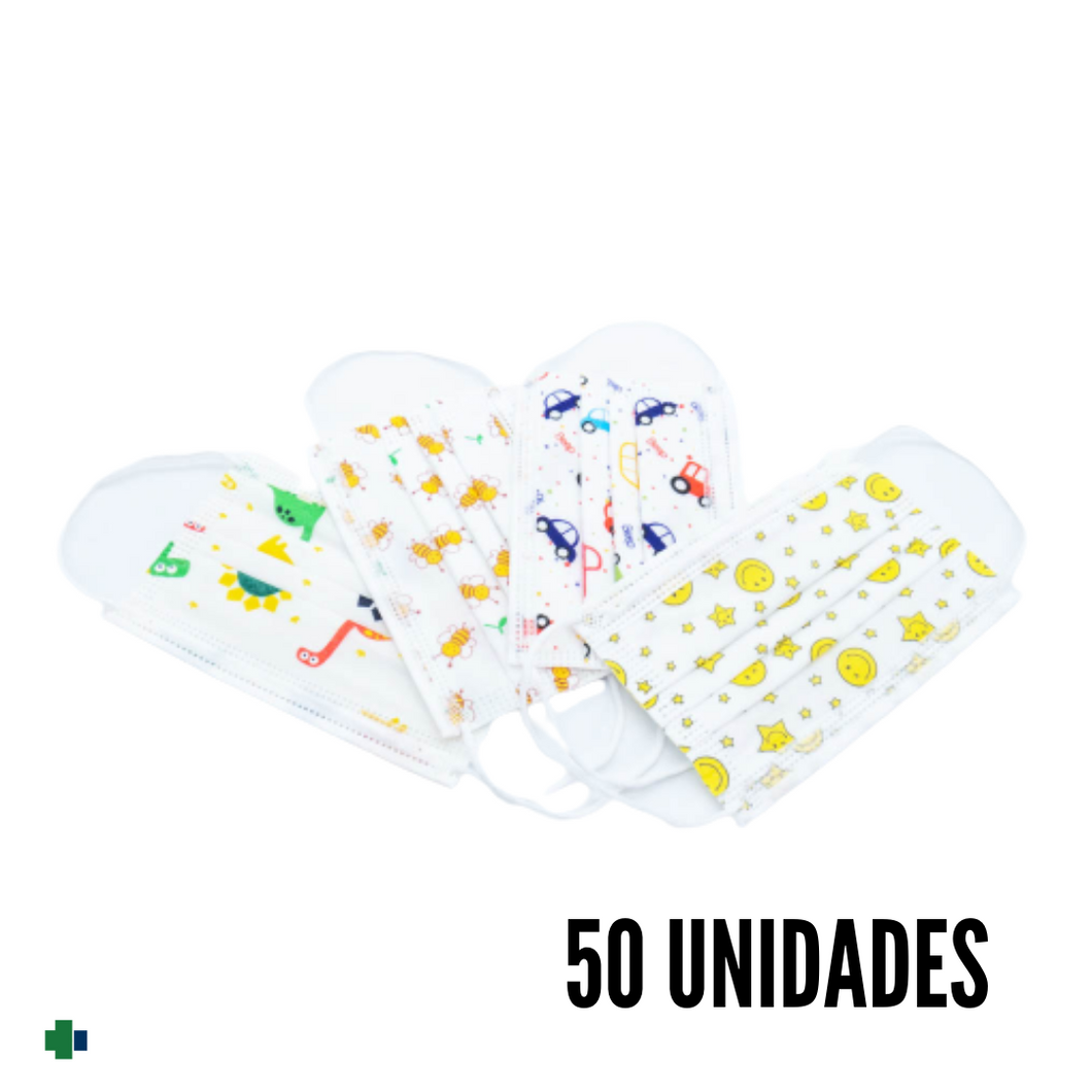 MASCARILLAS QUIRURGICAS INFANTILES -AK-05- DIBUJOS VARIADOS - CAJA 50 UNIDADES