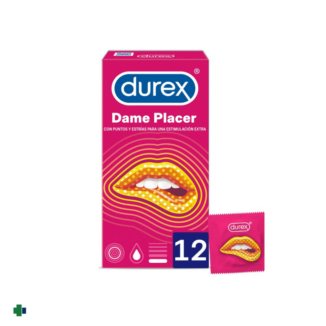 PRESERVATIVO DUREX DAME PLACER 12 UNIDADES