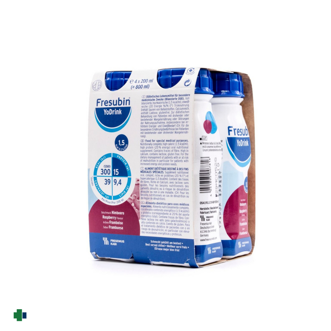 FRESUBIN YODRINK FRAMBUESA 4 X 200 ML