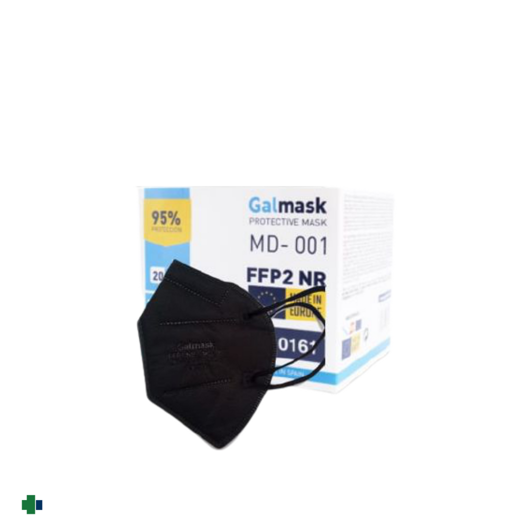 GALMASK MASCARILLA FFP2  COLOR NEGRO 20 UNIDADES