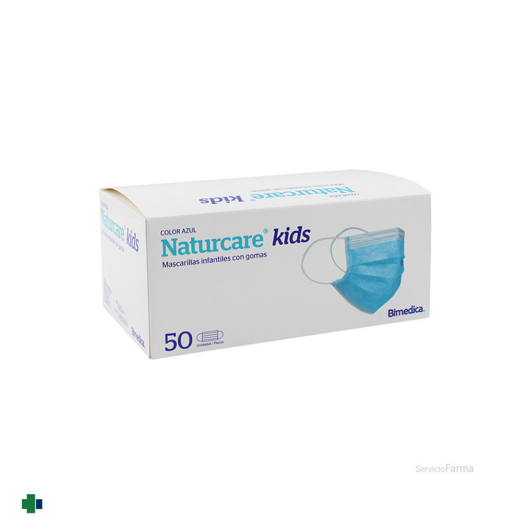 MASCARILLA BIMÉDICA NATURCARE KIDS QUIRÚRGICA CAJA 50 UNIDADES