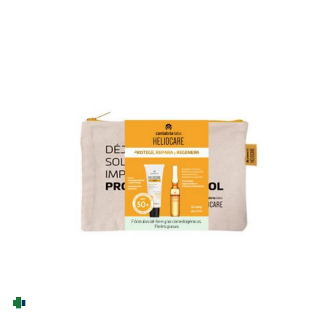 PACK HELIOCARE 360º GEL OIL FREE 50+ GEL - REGALO 10 AMPOLLAS ENDOCARE OIL FREE