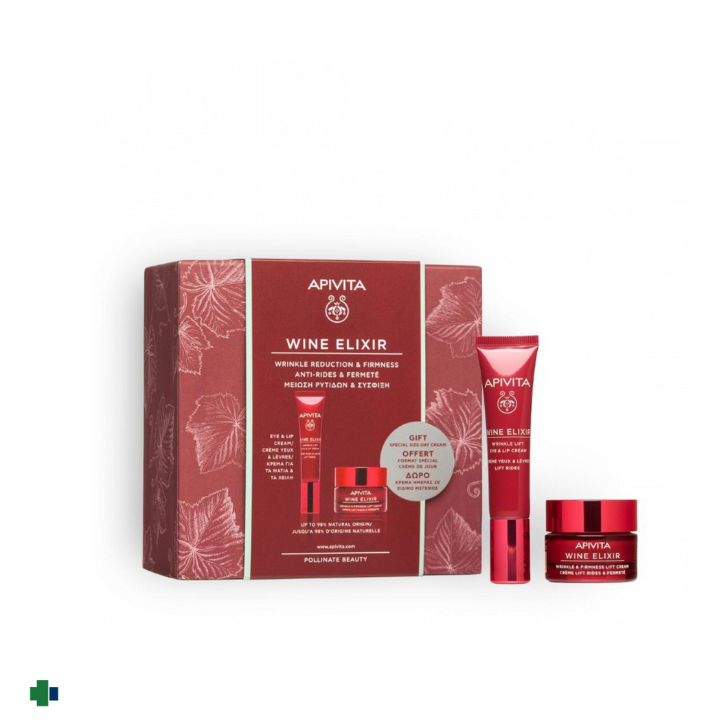 APIVITA COFRE WINE ELIXIR  : CONTORNO OJOS + REGALO WINE ELIXIR CREMA 30 ML