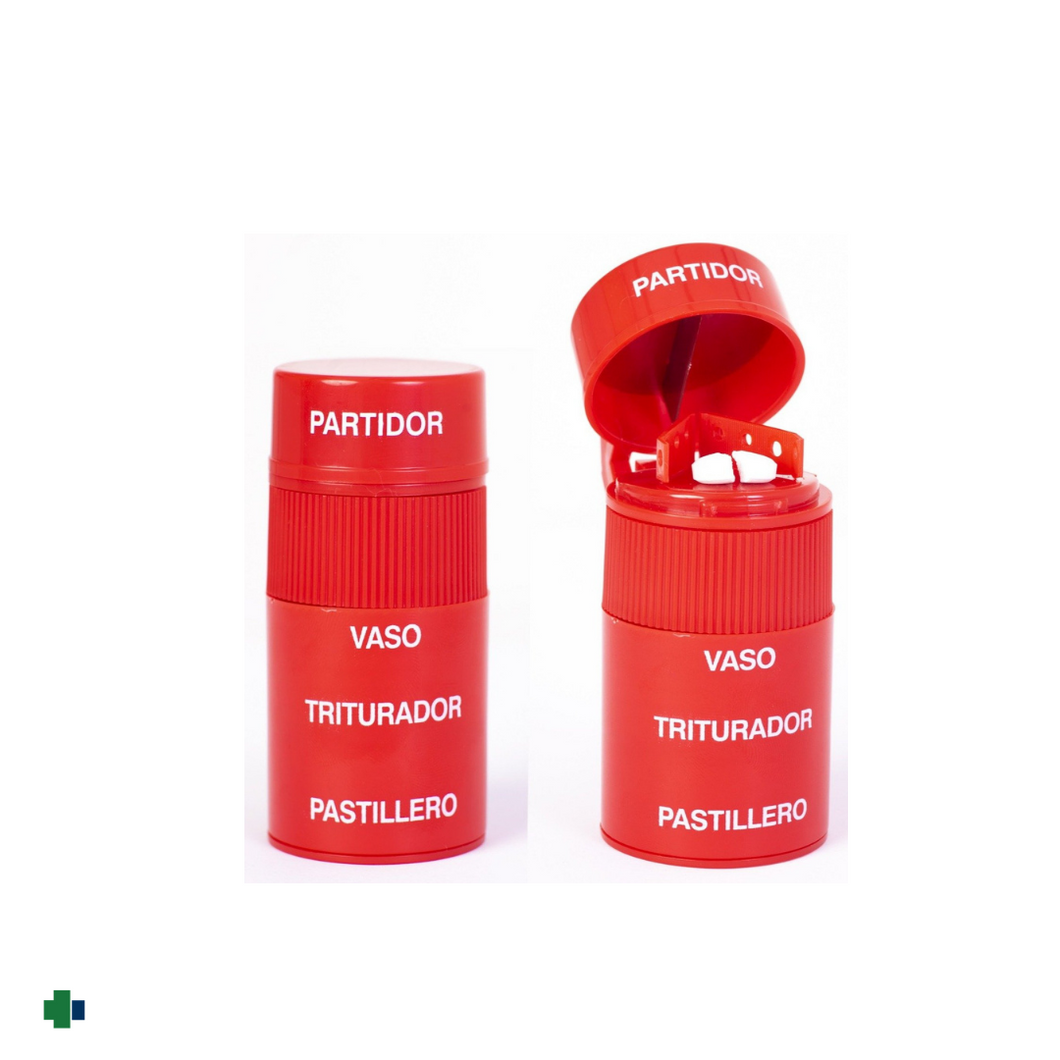Pastillero Triturador Cortador de Medicación 4 Funciones