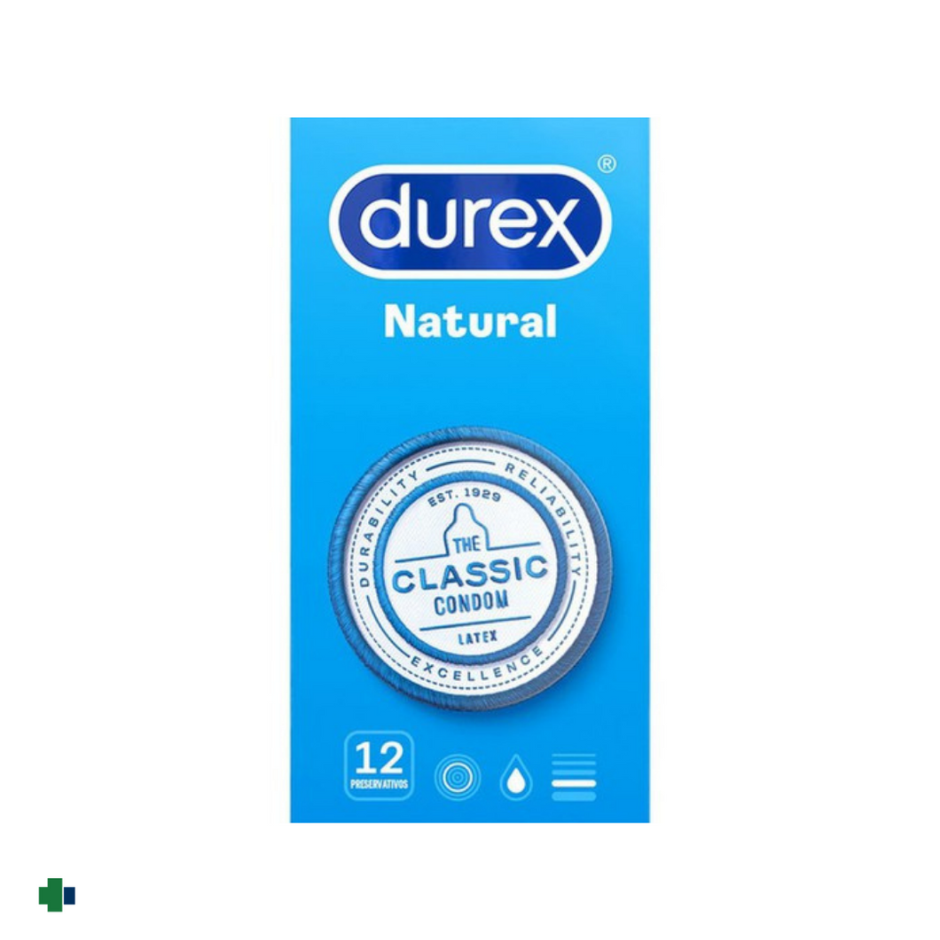 PRESERVATIVO DUREX EASY ON NATURAL PLUS 12 UNIDADES