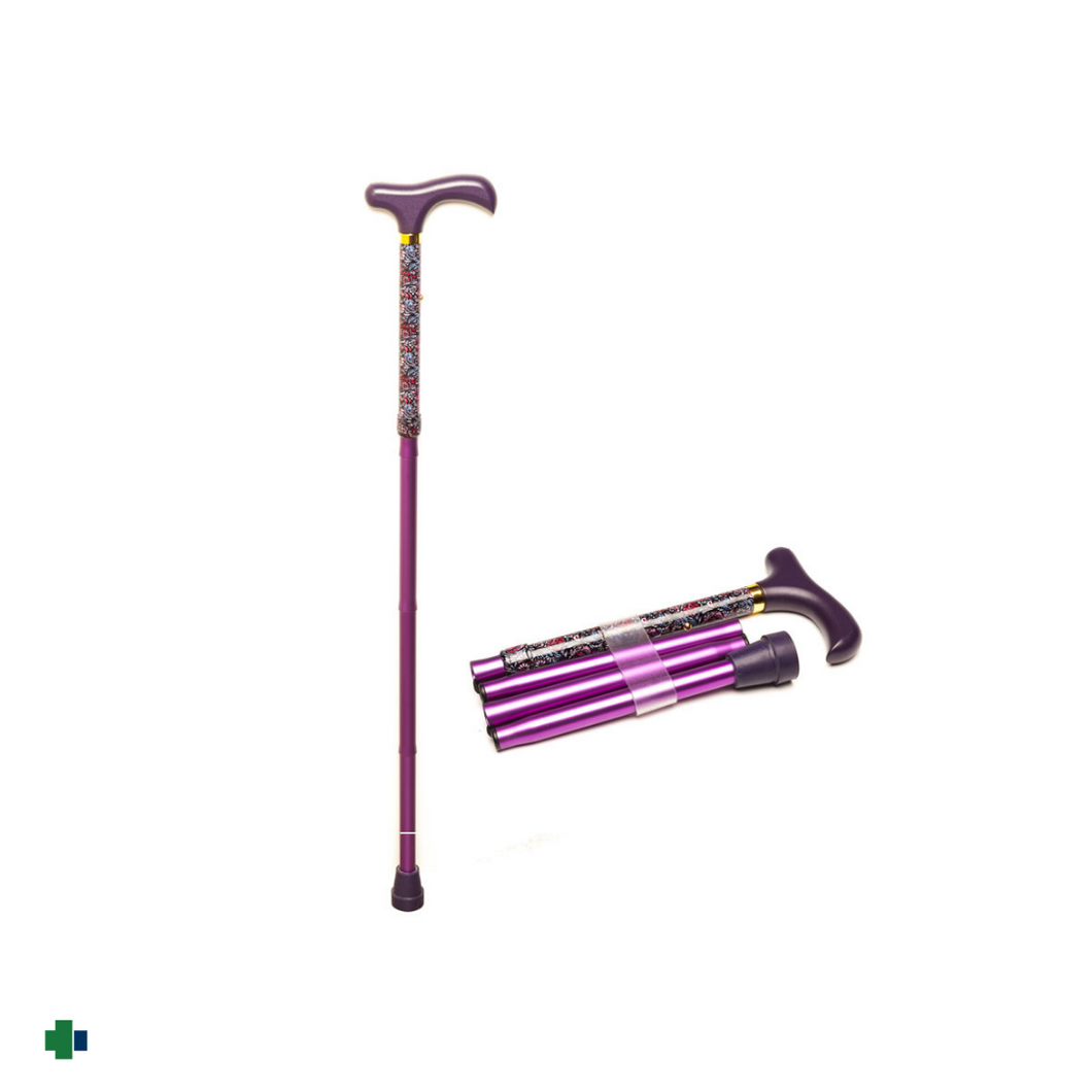MULETILLA PLEGABLE SATEN PURPURA