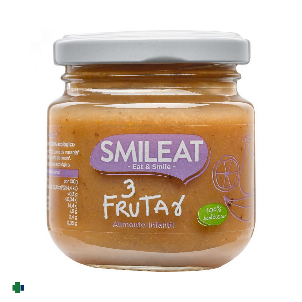 SMILEAT POTITO ECOLÓGICO 3 FRUTAS +4 MESES 130 GR.