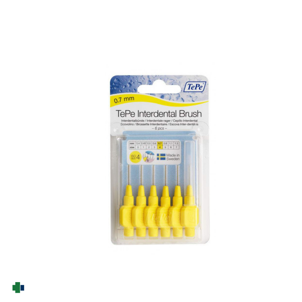 CEPILLO INTERDENTAL TEPE 0.7 MM AMARILLO