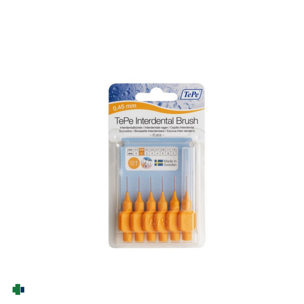 CEPILLO INTERDENTAL TEPE 0.45 MM NARANJA