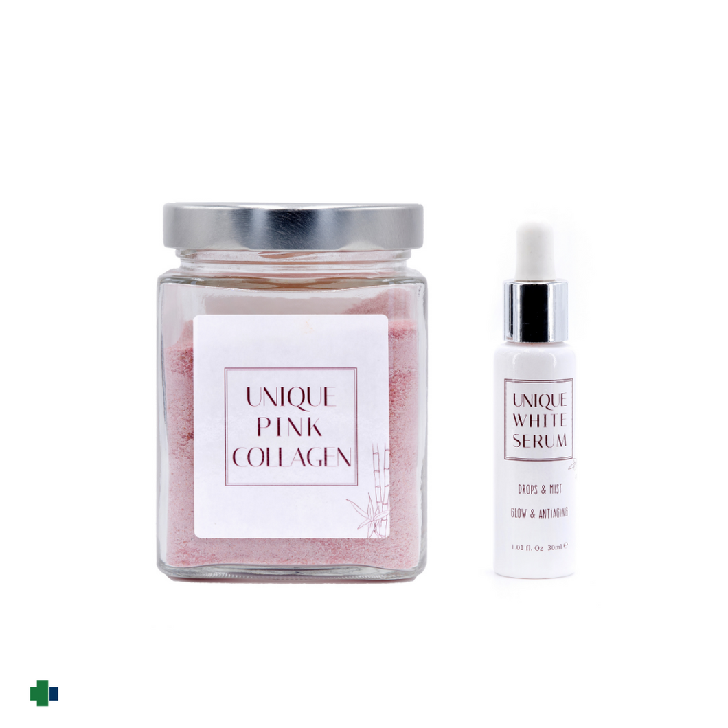 PACK UNIQUE PINK COLLAGEN + UNIQUE WHITE SERUM