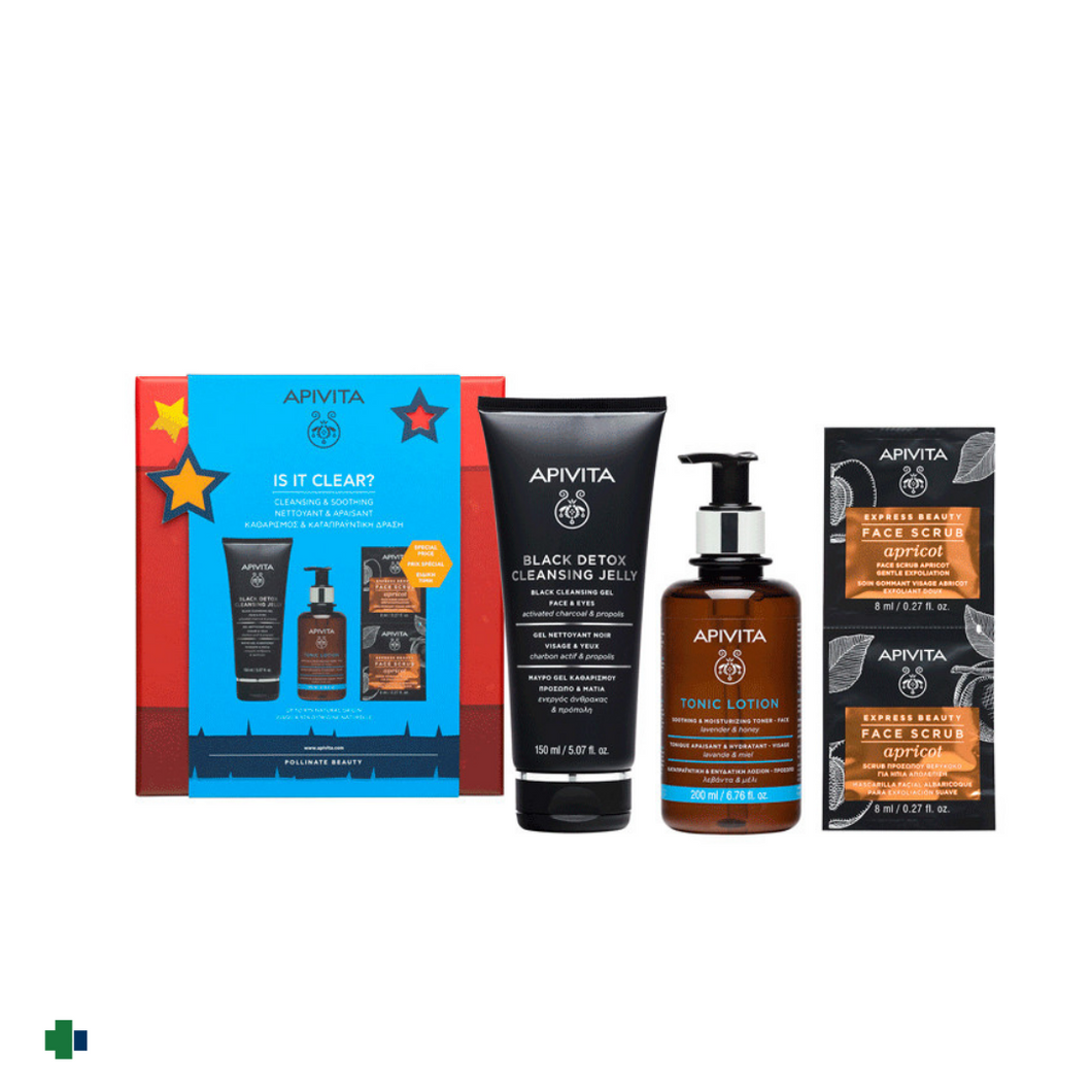 APIVITA PACK LIMPIEZA  GEL DETOX+TONICO+MASCARILLA ALBARICOQUE