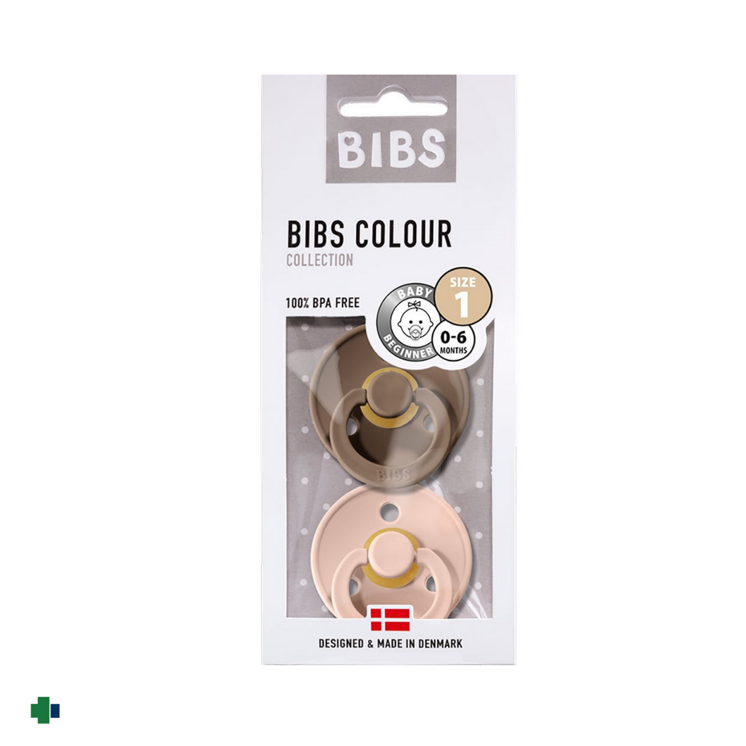 CHUPETES BIBS DARK OAK/BLUSH 0-6 MESES
