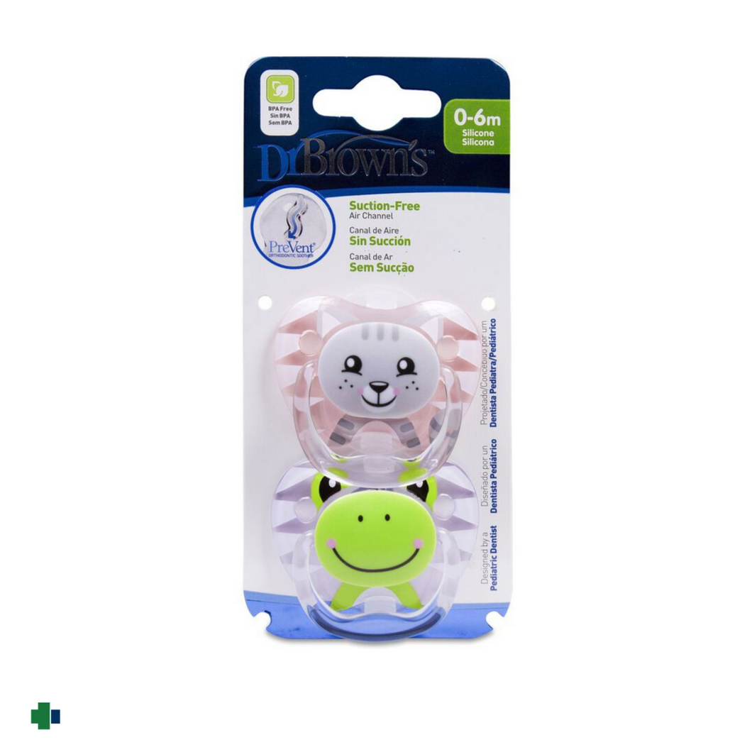 DR BROWN´S CHUPETE PREVENT CLASSIC ANIMAL FACE NIÑA 0-6 MESES