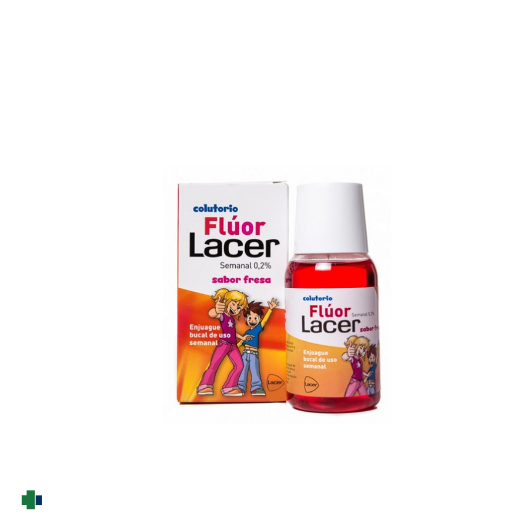 LACER COLUTORIO FLÚOR SEMANAL 0,2% 1 ENVASE 100ML SABOR FRESA