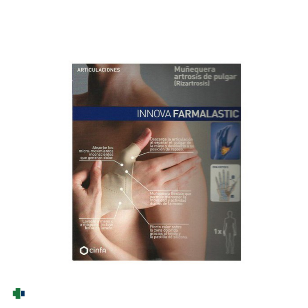 FARMALASTIC INNOVA MUÑEQUERA ARTROSIS DE PULGAR (RIZARTROSIS)- MANO DERECHA