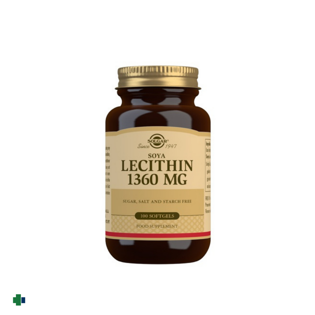 SOLGAR LECITINA DE SOJA  1360 MG 100 CAPSULAS BLANDAS