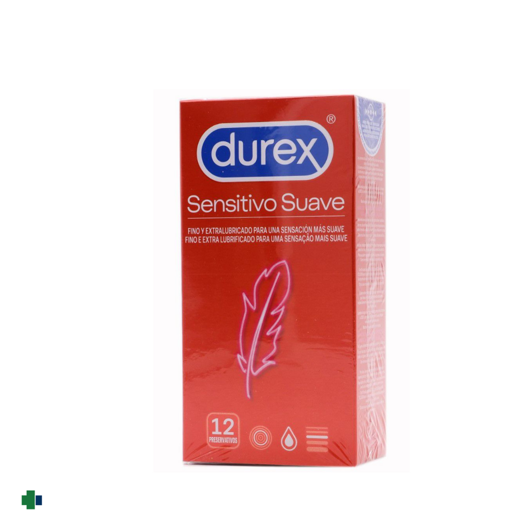 PRESERVATIVO DUREX EASY ON SENSITIVO SUAVE 12 UNIDADES